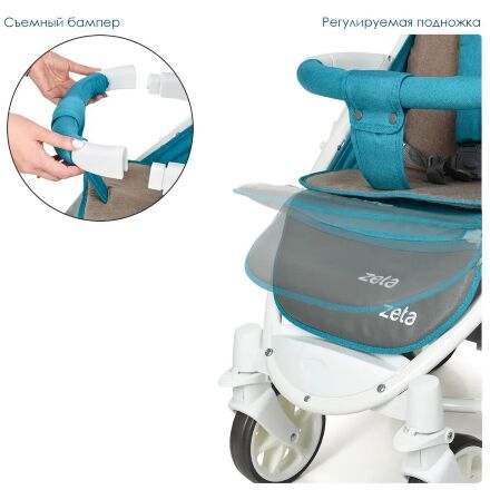 Коляска прогулочная El Camino ME 1011L ZETA Lagoon бірюзовий**