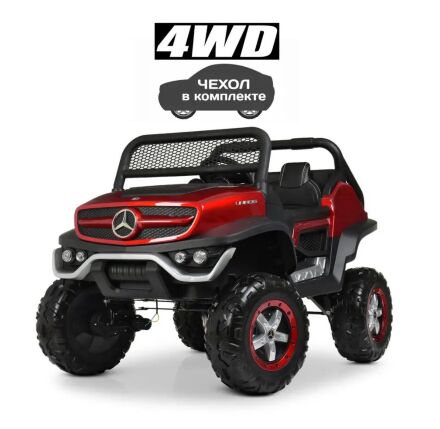 Дитячий двомісний електромобіль Mercedes 4 WD M 4133EBLRS-3 червоний автопокраска**