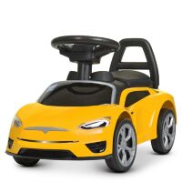 Машина каталка толокар BAMBI M 4317L-6 музика світло шкіряне сидіння жовта**