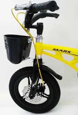 Дитячий двоколісний велосипед MARS-14 колеса 14 дюймів магнезиевая рама жовтий