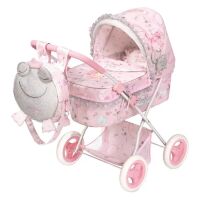 Коляска для ляльок DeCuevas 85034 Лялькова з рюкзаком серії Марія складна рожева