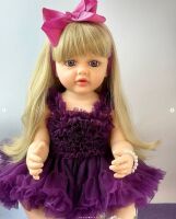 Лялька 55 см ручної роботи велика вінілова реалістична Reborn Baby Doll зі справжнім волоссям та красивими очима