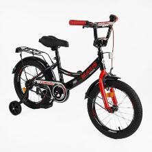 Дитячий велосипед 16 дюймів Corso MAXIS CL-16031 із додатковими колесами чорний