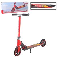 Складаний двоколісний дитячий самокат SC22014 Cars Тачки. Матеріал Алюміній/для хлопчика червоний