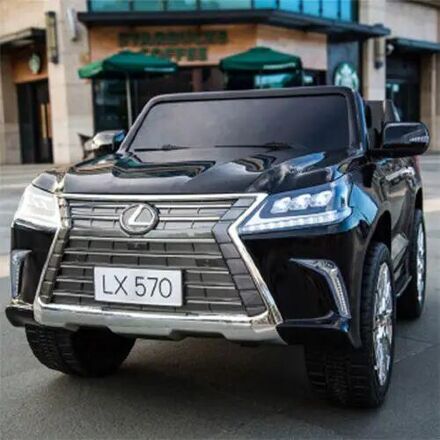Дитячий двомісний електромобіль Джип 4WD M 3906EBLR-2 Lexus LX 570 шкіряне сидіння, музика, світло / чорний