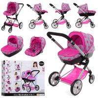 Коляска для ляльки Hauck D89648 класична з колискою рожева