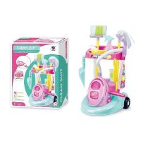 Дитячий ігровий набір для прибирання XS-18066 відро щітки, совок, швабра пилосос візок**