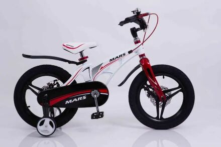Велосипед дитячий двоколісний MARS-16 дискові гальма колеса 16 дюймів білий