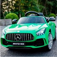 Дитячий електромобіль Машина Mercedes Benz M 4105EBLR-5 одномісний, шкіряне сидіння, MP3 / зелений