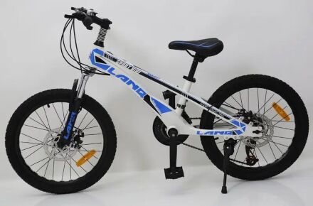 Велосипед гірський спортивний 20-LANQ модель VA210 магнезиевая рама колеса 20 дюймів білий
