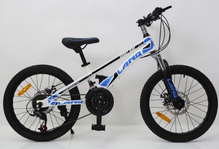 Велосипед гірський спортивний 20-LANQ модель VA210 магнезиевая рама колеса 20 дюймів білий