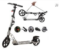 Самокат дитячий двоколісний складаний iTrike SR2-010-2-R алюмінієвий з підніжкою червоний