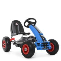 Дитячий педальний карт на гумових колесах Bambi kart M 4040-4 з ручним гальмом / колір синій**