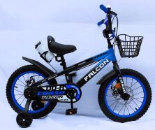 Дитячий велосипед 16 дюймів для хлопчика Corso Falcon FL-16415 з кошиком та пляшечкою синій
