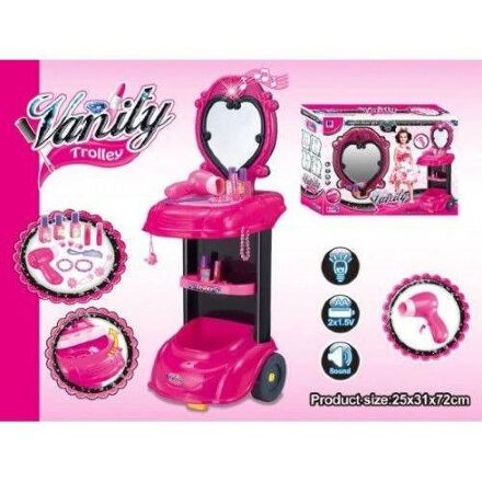 Туалетний столик 661-121 світло, звук, з феном, гребінцем, намистом