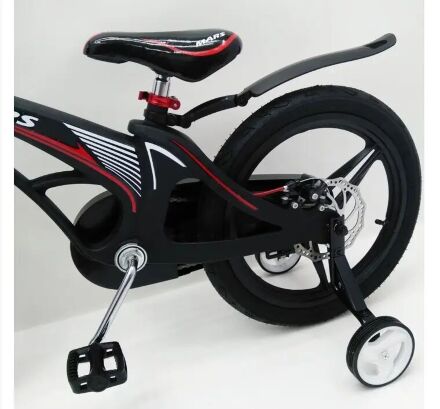 Велосипед двоколісний дитячий MARS-16 Black чорне дискове гальмо колеса 16 дюймів