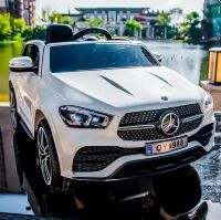 Дитячий електромобіль Машина Mercedes M 4563EBLR-1 одномісний, шкіряне сидіння, MP3, USB / білий