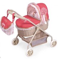 Коляска для ляльок DeCuevas 86033 Лялькова з сумкою серії Мартіна коралова**