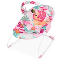 Дитячий шезлонг-качалка Bambi 6936 Лев рожевий ***