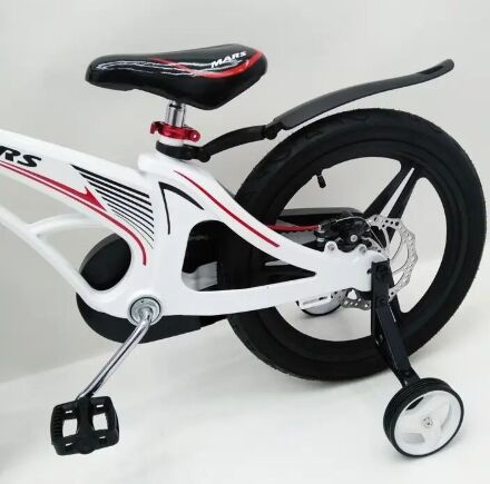 Велосипед дитячий двоколісний MARS-18 спиці дискові гальма колеса 18 дюймів білий