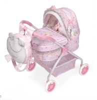 Коляска для ляльок DeCuevas 86034 Лялькова з рюкзаком серії Марія рожева