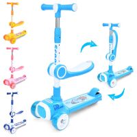 Дитячий триколісний самокат з сидінням MAXI 3в1 (беговел) iTrike JR 3-087 музика, світло, 4 кольори