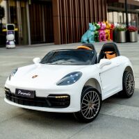 Дитячий двомісний електромобіль M 5826EBLR-1 Porsche шкіряне сидіння, 4 мотори, MP3, USB, BLUETOOTH, білий