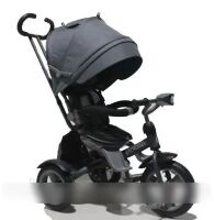 Велосипед коляска дитячий триколісний Crosser T-503 ECO AIR на надувних колесах / сірий