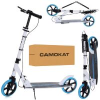 Дитячий підлітковий двоколісний складаний самокат iTrike SR2-049-1-WBL алюмінієвий / ПУ колесах / білий**