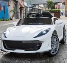Дитячий електромобіль машина T-7653 White білий з MP3