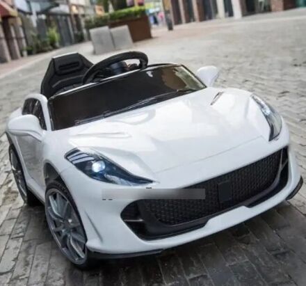 Дитячий електромобіль машина T-7653 White білий з MP3