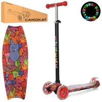 Самокат дитячий складаний iTrike JR 3-003-1-B MAXI 8 кольорів принт