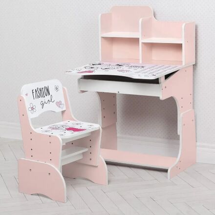 Дитяча парта растишка Bambi B 2071-20 Париж рожевий