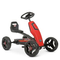 Дитячий педальний карт на EVA колесах Bambi kart M 4276E-3 з регульованим кермом і сидінням / червоний