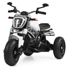 Дитячий електромобіль мотоцикл трицикл Bambi Racer M 4008AL-1 Ducati на надувних колесах / білий**