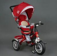 Велосипед коляска дитячий триколісний Best Trike 5688 на надувних колесах / червоний