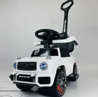 Дитяча каталка толокар з мотором 25W M 5795ABLR-1 Електромобіль Машина з батьківською ручкою білий