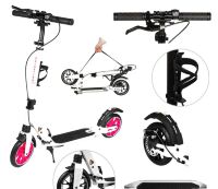 Самокат складаний двоколісний GS-0025 Black алюмінієвий білий