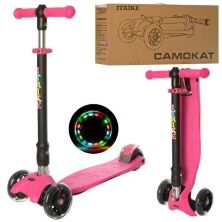Дитячий складаний самокат iTrike JR 3-072-P, рожевий