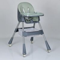 Стільчик для годування Bambi M 5722 з кошиком на роликах Сірий