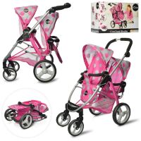 Коляска прогулочная складна для ляльки для двійні Hauck D91248