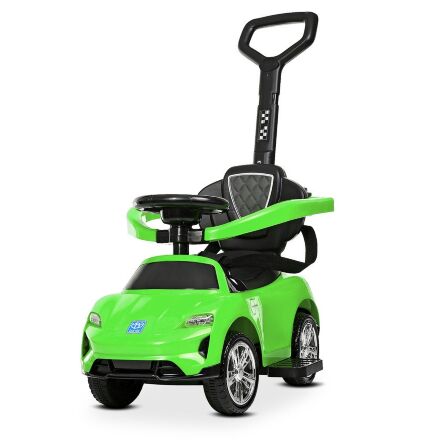 Дитяча каталка-толокар 2 в 1 BAMBI M 4290-5 батьківська ручка світло на акумуляторі зелена**