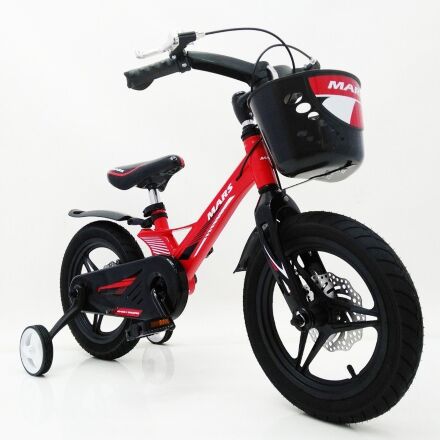 Дитячий двоколісний велосипед MARS-2 Evolution колеса 14 дюймів магнезиевая рама червоний