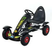 Дитячий педальний спортивний карт веломобіль на педалях Bambi kart M 1450-2 з надувними колесами чорний**