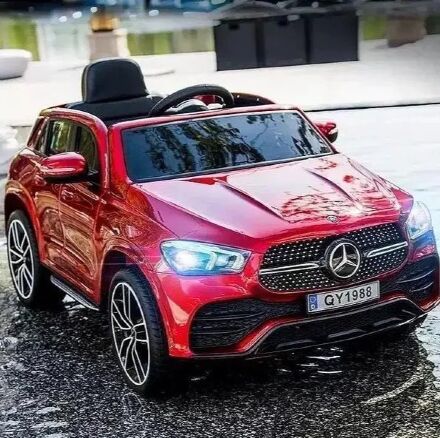 Дитячий електромобіль Машина Mercedes M 4563EBLRS-3 одномісний, шкіряне сидіння, MP3, USB / червоне фарбування