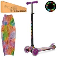 Самокат дитячий складаний iTrike JR 3-003-1-B MAXI 8 кольорів принт