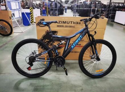 Підлітковий спортивний велосипед AZIMUT Blackmount 24 GFRD чорно-синій