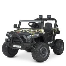 Дитячий двомісний електромобіль Джип Квадроцикл M 4625EBLRS-18 на EVA колесах. М'яке сидіння. Автопокраска*