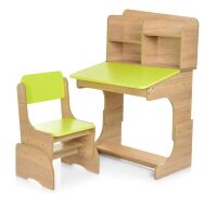 Дитяча парта зі стільчиком растишка Bambi F 2071A-1 дерево + лайм**