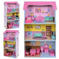 Дерев'яний ляльковий будиночок з меблями MD 2049